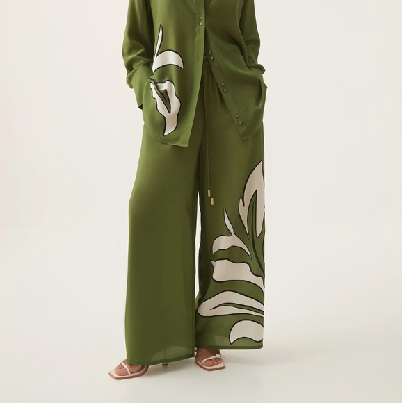 Aje Planetary Silk Drawcord Pant - Picture 1 of 4